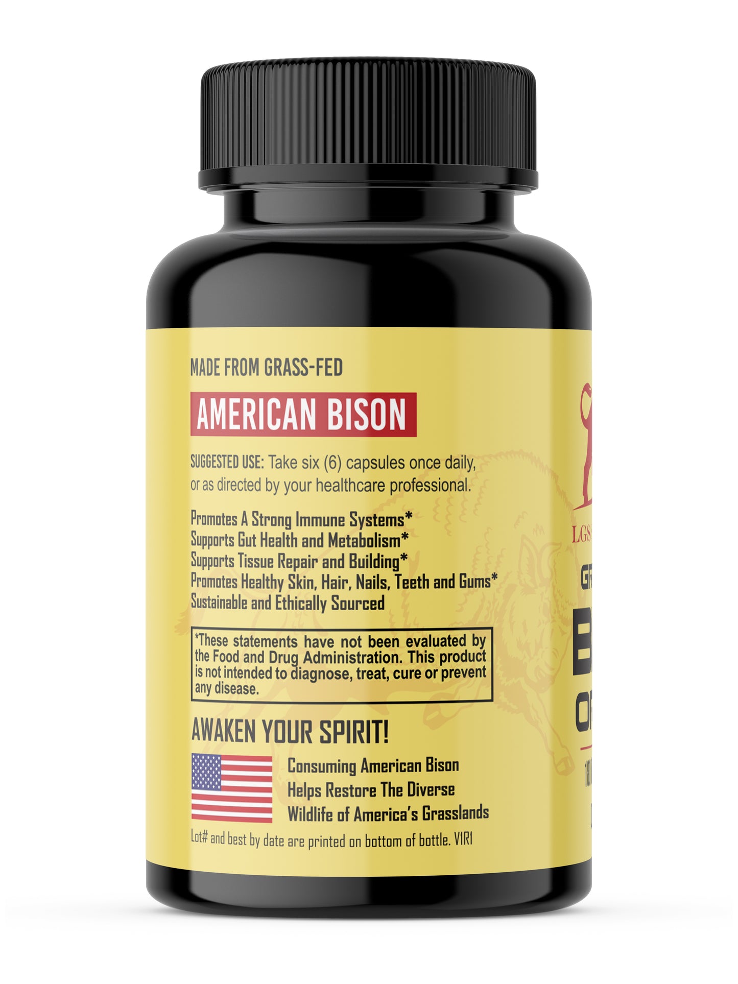 Grass Fed Bison Organs - 3000mg