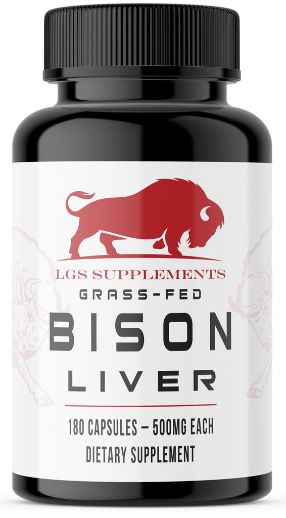 Grass Fed Bison Liver Supplement - 1000mg/Capsule